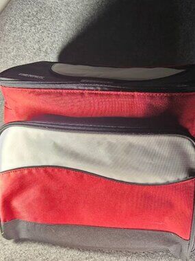 Thermos Insulated Lunch Bag PREOWNED Red/Black Missing Front Zipper Latch
